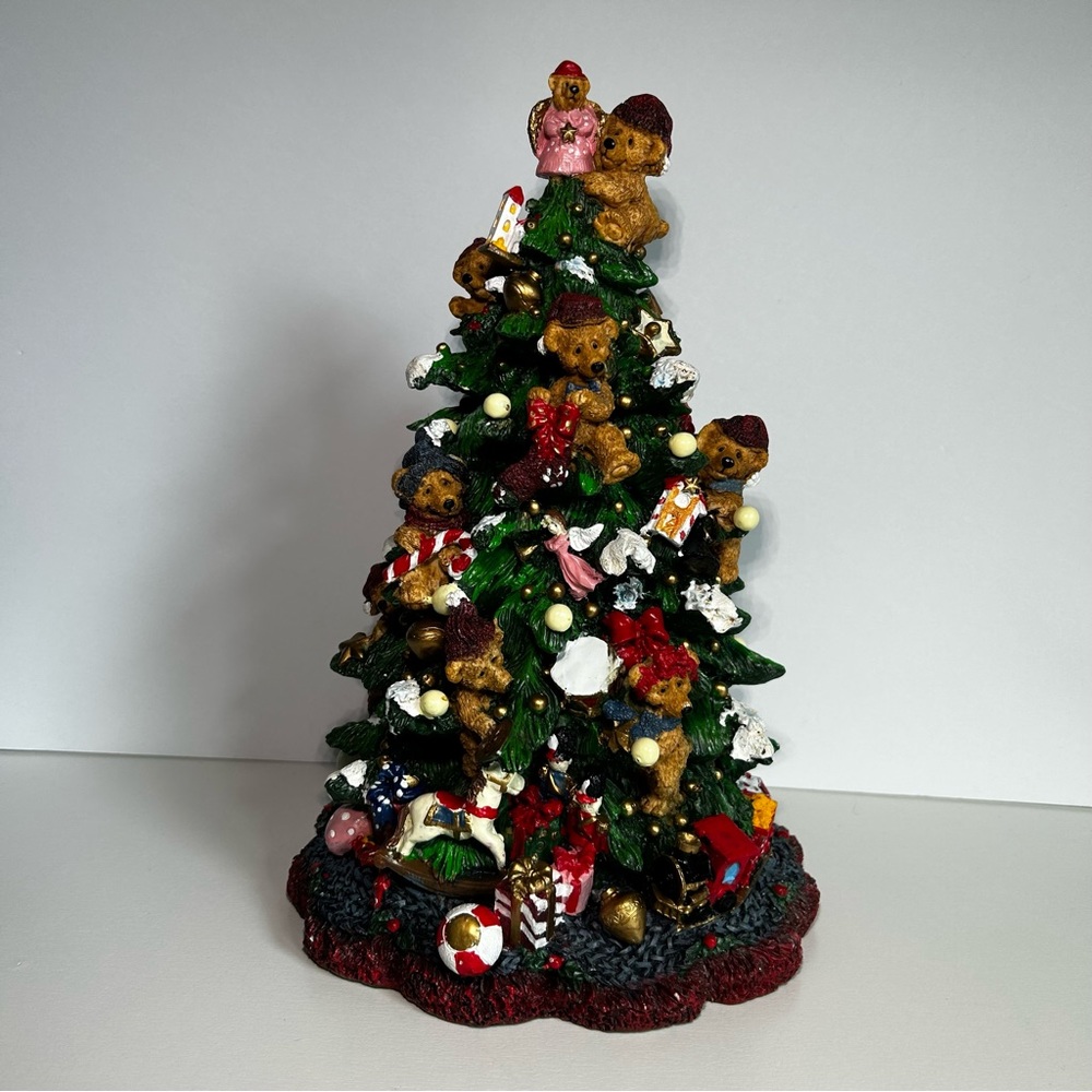 Teddy Bears Train Rocking horse Christmas Tree Figurine Holiday Home Decor 13"
